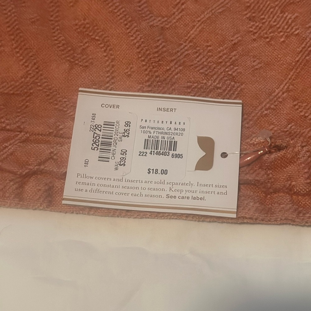 Pottery Barn square chenille jacquard pillow coverl - Picture 4 of 5